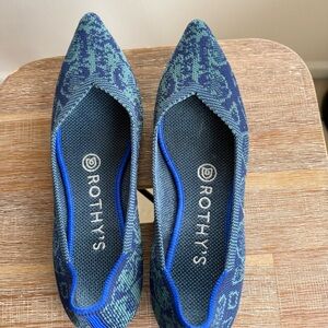 Rothy's Emerald Blue Snake points